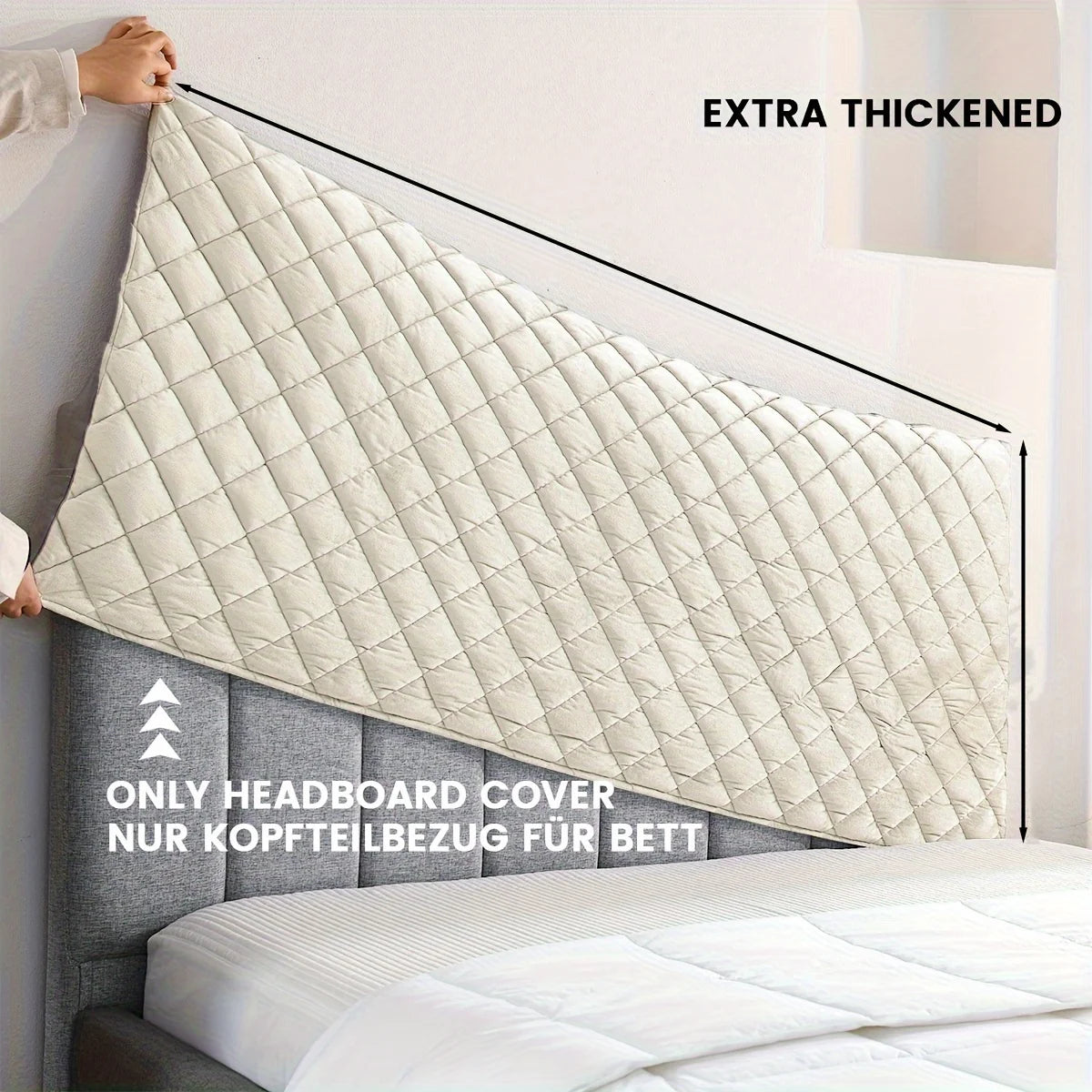 Solid Color Bed Back Slipcover