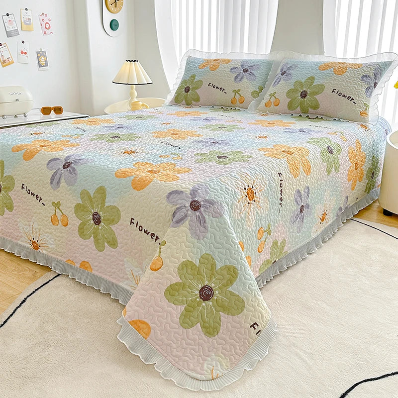 Thick Floral Bedspread (No Pillowcases)