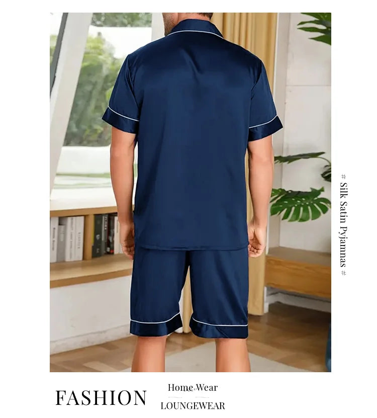 Men Satin Pajama Set