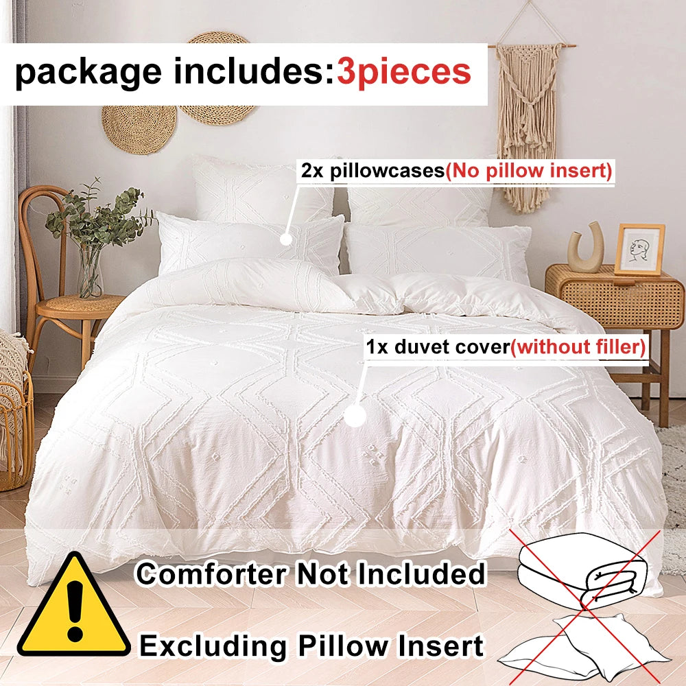 Tufted Duvet Cover – 3-Piece Bedding Set