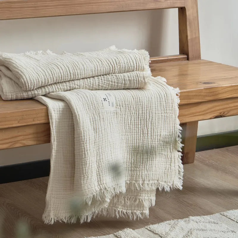 Soft, Anti-Pilling, Yarn-Dyed Knit Blanket for Sofa, Bed & More