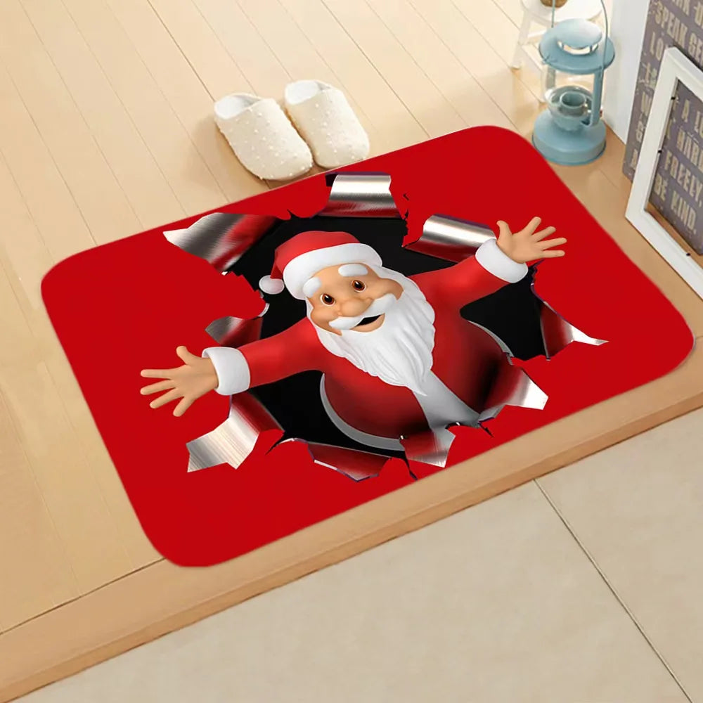 Christmas Door Mat-Santa Claus Outdoor Carpet