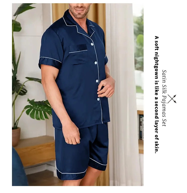 Men Satin Pajama Set