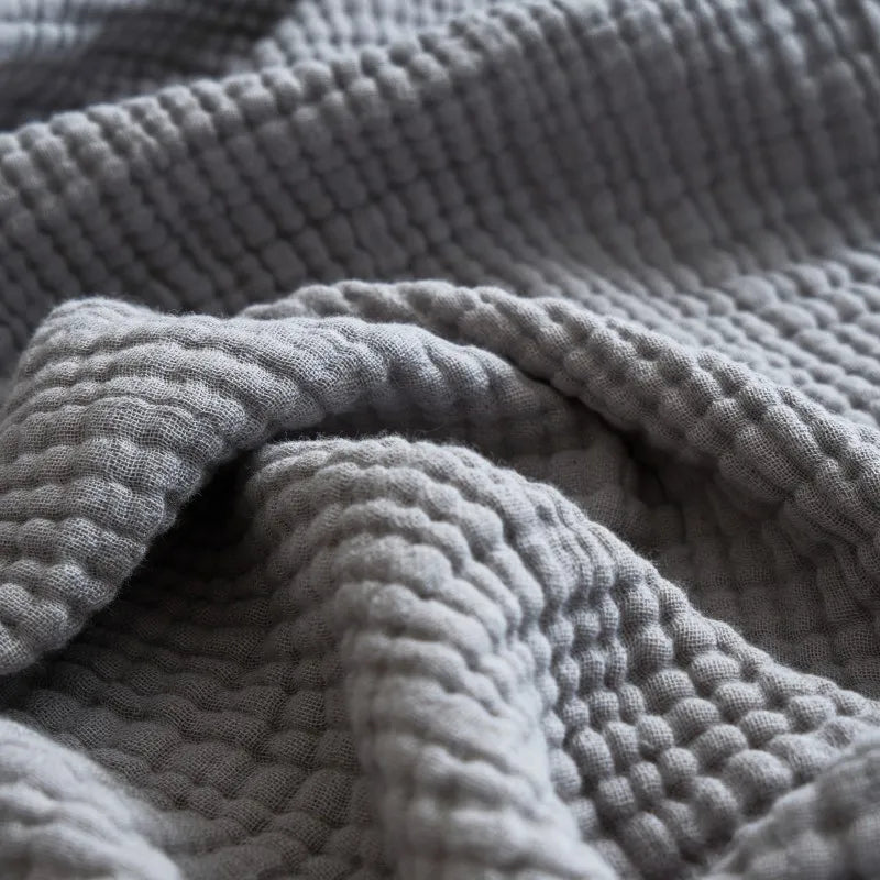 Soft, Anti-Pilling, Yarn-Dyed Knit Blanket for Sofa, Bed & More