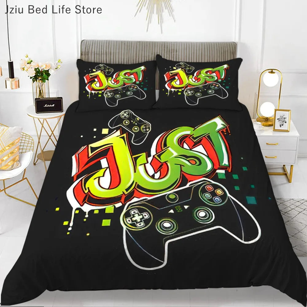 Gamer Bedding Set Soft Modern Gamepad Bedspreads Duvet Cover And Pillowcase