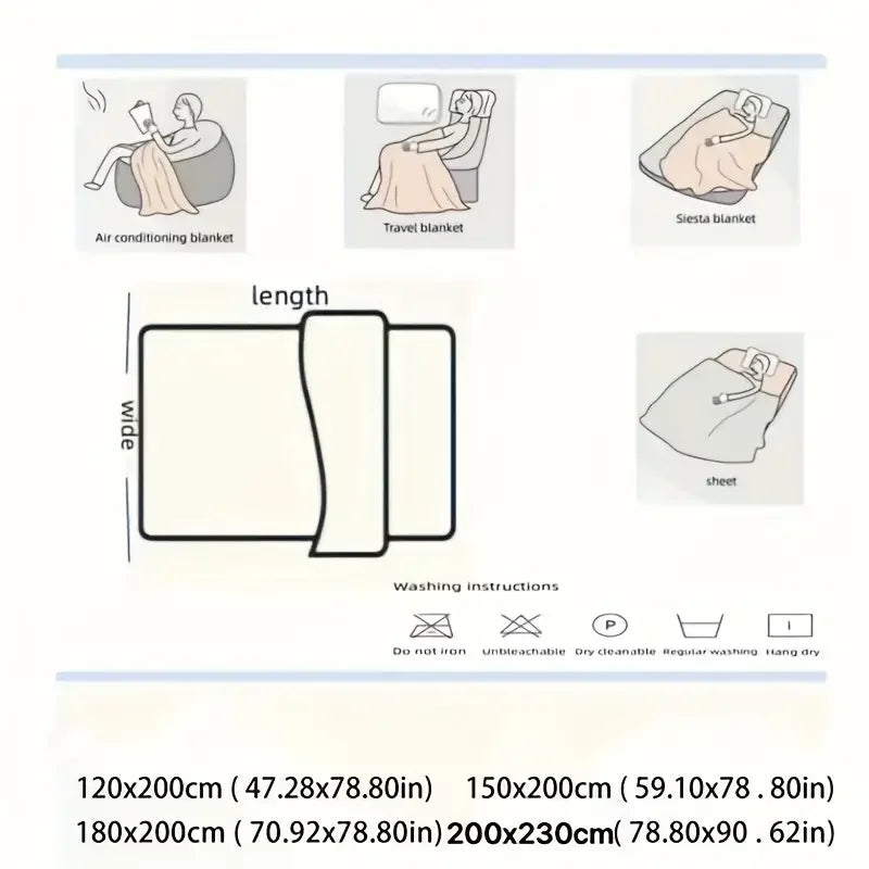 Soft Solid Color Rabbit Velvet Blanket